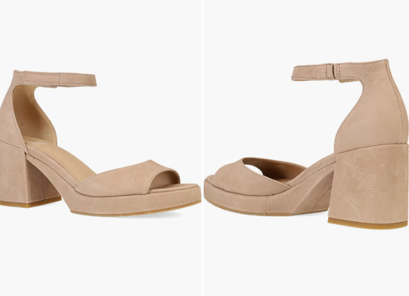 Ankle Strap Block Heel Peep Toe