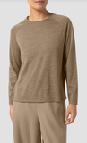 Superfine Merino Crew Neck Top in Regenerative Wool
