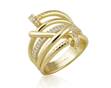 Sabrina Pave Nail Ring