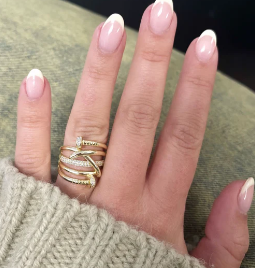 Sabrina Pave Nail Ring