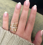 Sabrina Pave Nail Ring