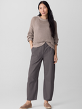 Garment Dyed Utility Cotton Ankle Barrel Pant w/ Pockets