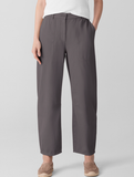 Garment Dyed Utility Cotton Ankle Barrel Pant w/ Pockets