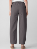 Garment Dyed Utility Cotton Ankle Barrel Pant w/ Pockets