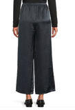 Textured Satin Wide Ankle Pant