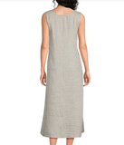 Linen Scoop Neck Dress