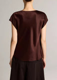 Silk Cowl-Neck Blouse