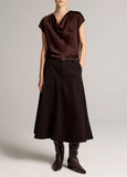 Silk Cowl-Neck Blouse
