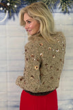 Fancy Embellished Tweed Jacket