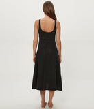 Palmira Herringbone Linen Fit and Flare Dress