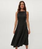 Palmira Herringbone Linen Fit and Flare Dress