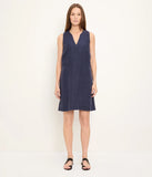 Maelie Herringbone Notch Neck Shift Dress