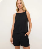 Zara Herringbone Linen Sleeveless Top