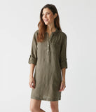 Eleanor Woven Linen Shirt Dress