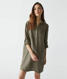 Eleanor Woven Linen Shirt Dress