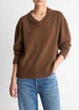 Wool-Cashmere V-Neck Sweater