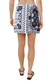 Bandana Print Side Tie Wrap Miniskirt