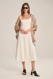 Woven Linen Fit and Flare Dress