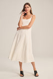 Woven Linen Fit and Flare Dress