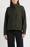 Lightweight Boiled Wool Stand Collar Jacket