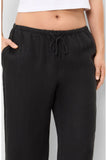 Tali Herringbone Linen Ankle Pant