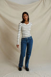 Bianca Cashmere Rib L/S V-Neck