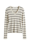 Bianca Cashmere Rib L/S V-Neck