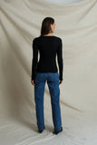 Bianca Cashmere Rib L/S V-Neck