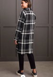 Boucle Plaid Duster Coat