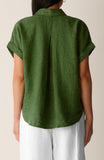Notch Collar Organic Linen Top