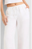 Tali Herringbone Linen Ankle Pant