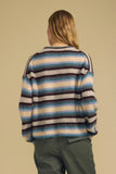 Mae Cozy Cashmere Blend Stripe Crew