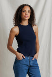 Daphne Rib High Neck Tank