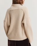 Brushed Knit Cardi w/Pin