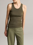 Ribbed Scoop Neck Tank