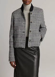 Glen Plaid Wool-Blend Jacket