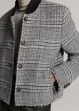 Glen Plaid Wool-Blend Jacket