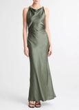 Twist Shoulder Cowl Neck Dress
