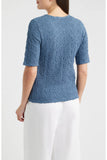 Bubble Jacquard Crew Neck Snug Top