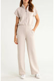 Airessentials Pintuck Half Zip Jumpsuit