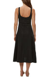 Palmira Herringbone Linen Fit and Flare Dress