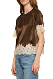 One of A Kind Satin Lace Top