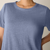 Organic Linen Jersey Crew Neck Short Sleeve Tee