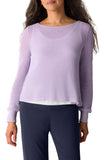 Cotton Silk Cord Ballet Neck Sweater