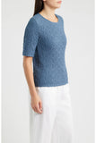 Bubble Jacquard Crew Neck Snug Top