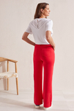 Fly Front Wide Leg Pant