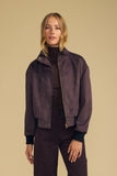 Faux Suede Bomber