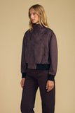 Faux Suede Bomber