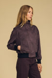 Faux Suede Bomber