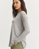 Kelemi Tencel Knit Shirttail Hem Top